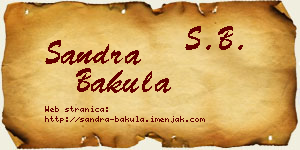 Sandra Bakula vizit kartica
